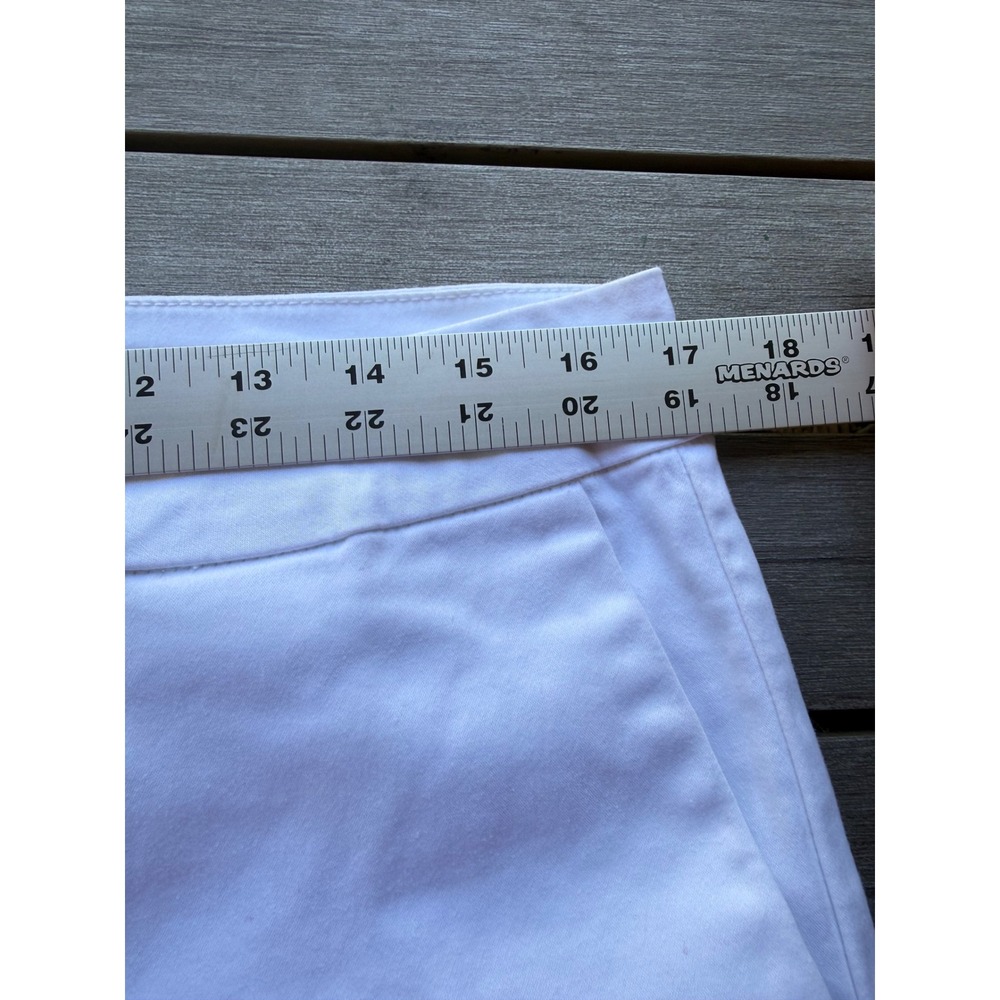 NYDJ women twill sz 14 flat front white ankle-length pants cocktail party shower - Picture 7 of 8